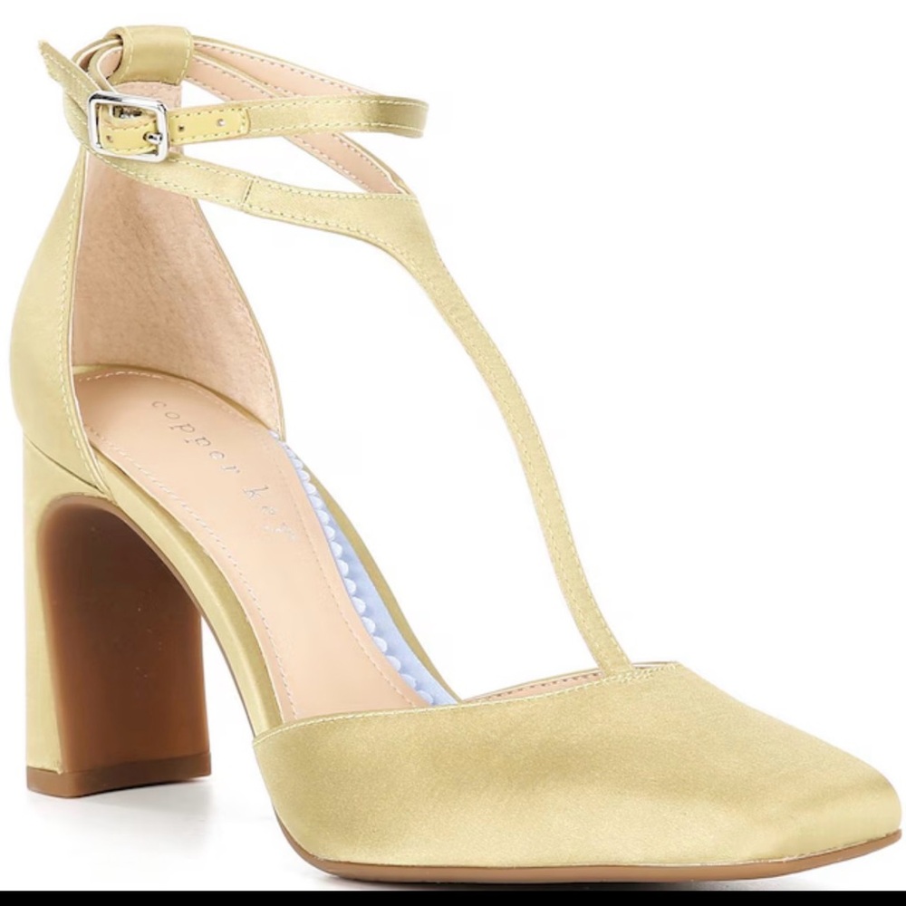 Julieta Satin T-Strap Pumps